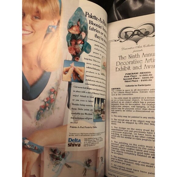 1991 The Decorative Painter Magazine Issue No. 6 Vol. 19 Magnolias Faces Heads - Picture 5 of 9